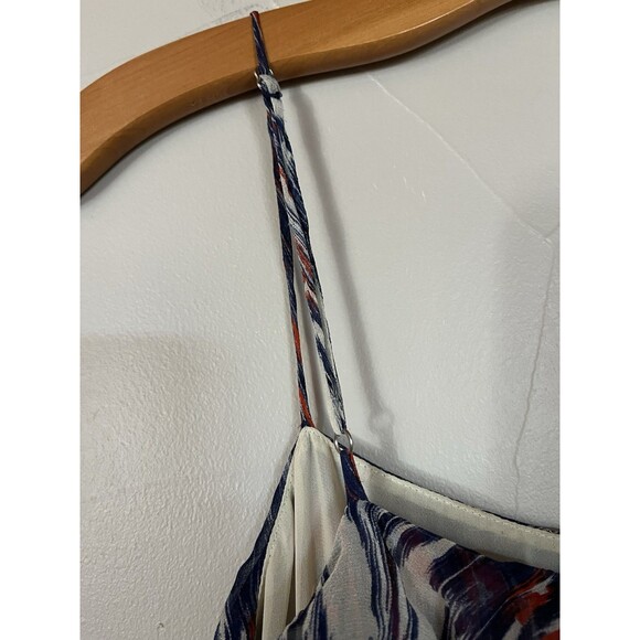 Joie 100% Silk Chiffon Spaghetti Strap Maxi Dress, Red, White & Blue,‎ Size M - Picture 8 of 14